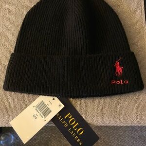 Polo by Ralph Lauren Black Knit Hat